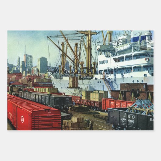  bedrijf, dockvrachttransport inpakpapier vel (Voorkant)