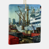  bedrijf, dockvrachttransport keramisch ornament (Rechts)