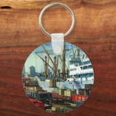  bedrijf, dockvrachttransport sleutelhanger (Voorkant)