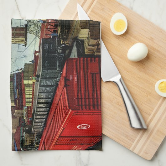  bedrijf, dockvrachttransport theedoek (Quarter Fold)