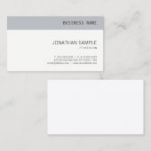 Bedrijf Elegant Professional Sleek Plain Trendy Visitekaartje (Voorkant / Achterkant)