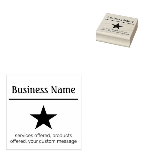 Bedrijf en Bedrijf Logo met Naam Rubberstempel (Gestempeld)