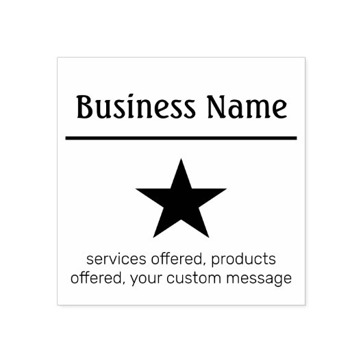 Bedrijf en Bedrijf Logo met Naam Rubberstempel (Afrduk)