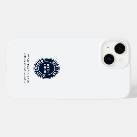 Bedrijf en merk toevoegen Logo Company Medewerkers Case-Mate iPhone Case (Achterkant (horizontaal))