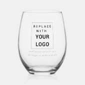Bedrijf en merk toevoegen Logo Company Promotional Wijnglas Zonder Voet (Voorkant)