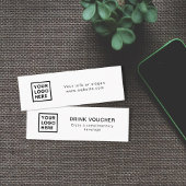 Bedrijf Evenement Drink Voucher Logo Kaart Mini Visitekaartje