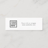 Bedrijf Evenement Drink Voucher Logo Kaart Mini Visitekaartje (Achterkant)