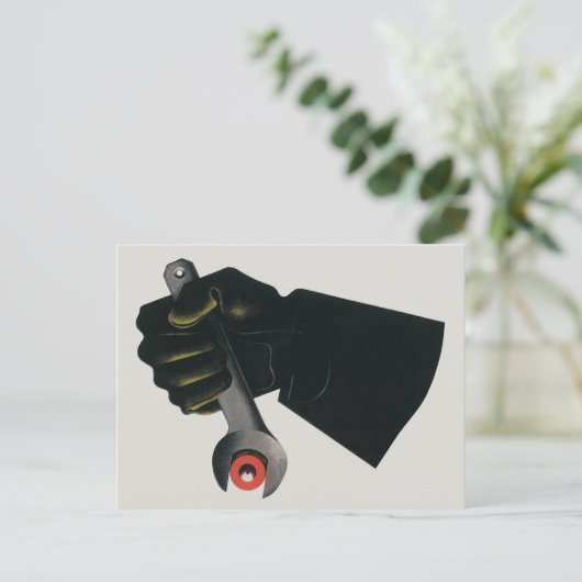  bedrijf, fabrieksmachinist briefkaart (Staand voorkant)