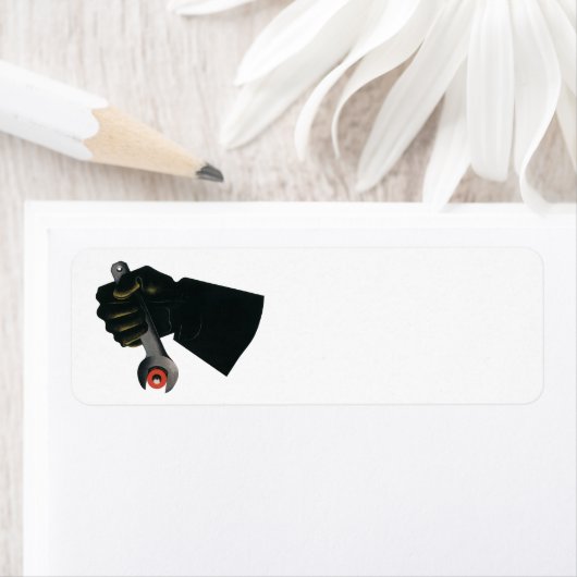 bedrijf, fabrieksmachinist etiket (Insitu)