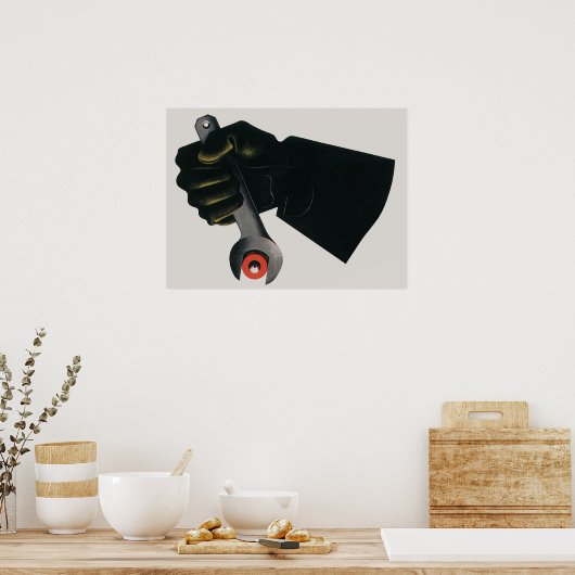 bedrijf, fabrieksmachinist poster (Keuken)