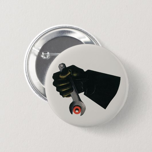 bedrijf, fabrieksmachinist ronde button 5,7 cm (Voorkant /achterkant)