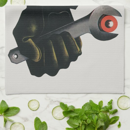  bedrijf, fabrieksmachinist theedoek (Gevouwen)