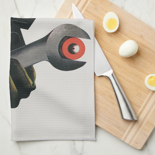  bedrijf, fabrieksmachinist theedoek (Quarter Fold)