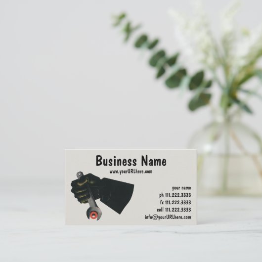 bedrijf, fabrieksmachinist visitekaartje (Staand voorkant)