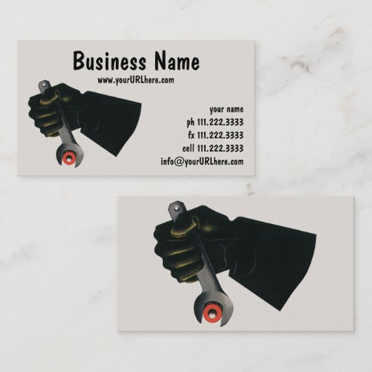  bedrijf, fabrieksmachinist visitekaartje (Voorkant / Achterkant)