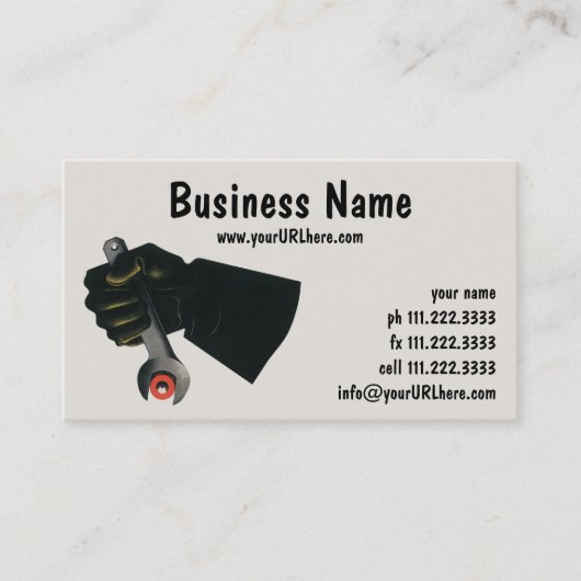  bedrijf, fabrieksmachinist visitekaartje (Voorkant)