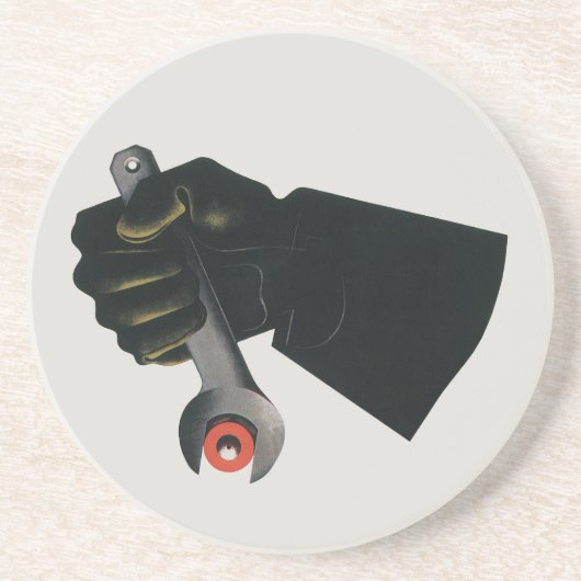  bedrijf, fabrieksmachinist zandsteen onderzetter (Voorkant)