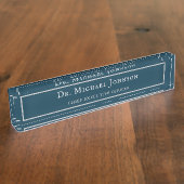 bedrijf formele Dr. PhD afstuderen elke titel CEO Naambordje (Zijkant)