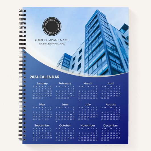 Bedrijf Foto en Logo 2024 Kalender | NOTITIEBOEK (Voorkant)