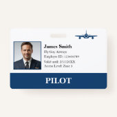 Bedrijf Foto Security ID Luchtvaartmaatschappij Pi Badge (Voorkant)