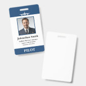 Bedrijf Foto Security ID Luchtvaartmaatschappij Pi Badge (Voor- en achterkant)