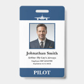 Bedrijf Foto Security ID Luchtvaartmaatschappij Pi Badge (Voorzijde)