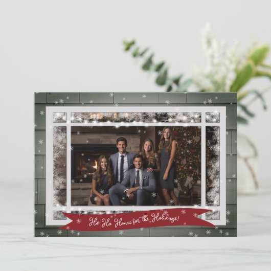 Bedrijf Foto Zakelijk Kerst Kaarten (Staand voorkant)