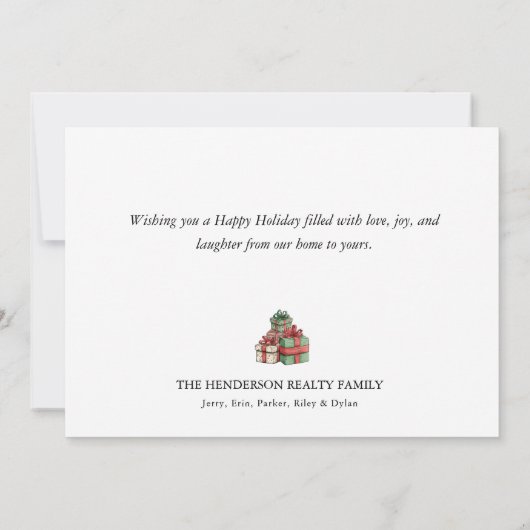 Bedrijf Foto Zakelijk Kerst Kaarten (Achterkant)