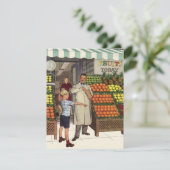 bedrijf, fruitstandaard met kruidenierswaren (Staand voorkant)