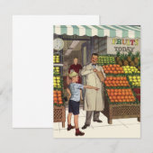 bedrijf, fruitstandaard met kruidenierswaren (Voorkant / Achterkant)