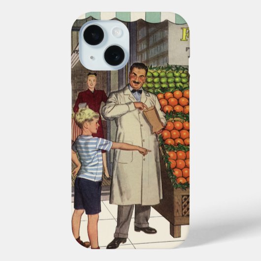  bedrijf, fruitstandaard met kruidenierswaren Case-Mate iPhone case (Achterkant)
