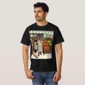  bedrijf, fruitstandaard met kruidenierswaren t-shirt (Voorkant volledig)