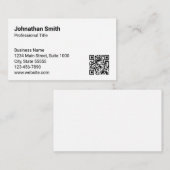Bedrijf Gewoon Wit Generisch Ontwerp QR Code Visitekaartje (Voorkant / Achterkant)