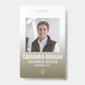 Bedrijf Gold Gradient Medewerker Foto Badge (Front)