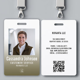 Bedrijf Gold Gradient Medewerker Foto Badge