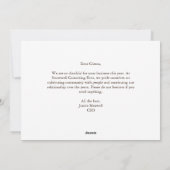 Bedrijf Happy Thanksgiving  Leaves Brown Feestdagenkaart (Achterkant)