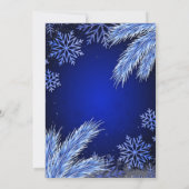 Bedrijf Holiday Party Logo Blue Winter Elegant Kaart (Achterkant)