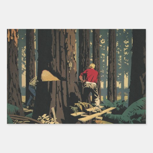  bedrijf, houtindustrie Redwood Forest Inpakpapier Vel (Voorkant 2)
