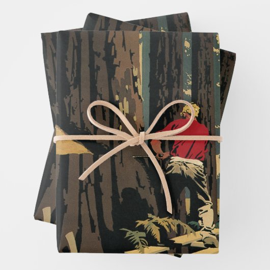 bedrijf, houtindustrie Redwood Forest Inpakpapier Vel (In situ)