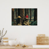  bedrijf, houtindustrie Redwood Forest Poster (Keuken)