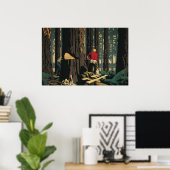  bedrijf, houtindustrie Redwood Forest Poster (Thuiskantoor)