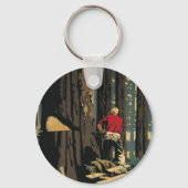 bedrijf, houtindustrie Redwood Forest Sleutelhanger (Voorkant)