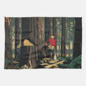  bedrijf, houtindustrie Redwood Forest Theedoek (Horizontaal)