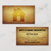 Bedrijf in de bouw van gedeponeerd onroerend goed  visitekaartje (Voorkant / Achterkant)