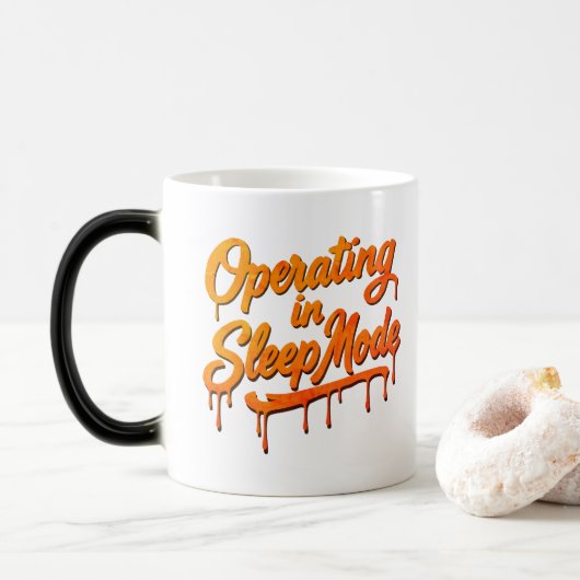 Bedrijf in slaapstand mok (Met donut)