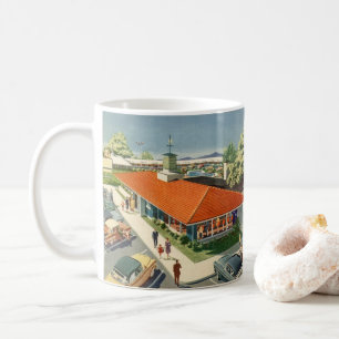 bedrijf, jaren 50 Familie Restaurant Diner Koffiemok