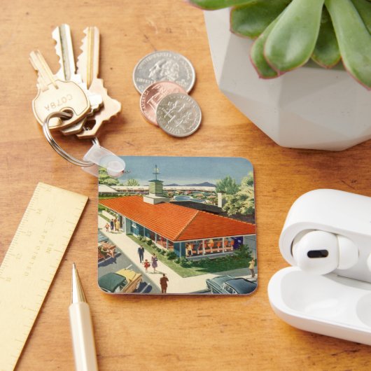  bedrijf, jaren 50 Familie Restaurant Diner Sleutelhanger (Bureau)