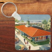 bedrijf, jaren 50 Familie Restaurant Diner Sleutelhanger (Voorkant)