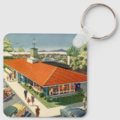  bedrijf, jaren 50 Familie Restaurant Diner Sleutelhanger (Achterkant)