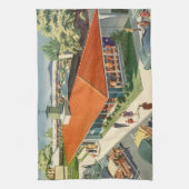  bedrijf, jaren 50 Familie Restaurant Diner Theedoek (Verticaal)